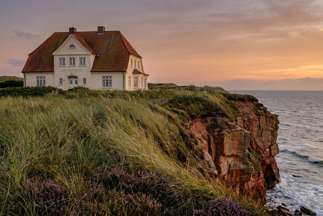 Villa am Kampener Rotkliff mit Meerblick